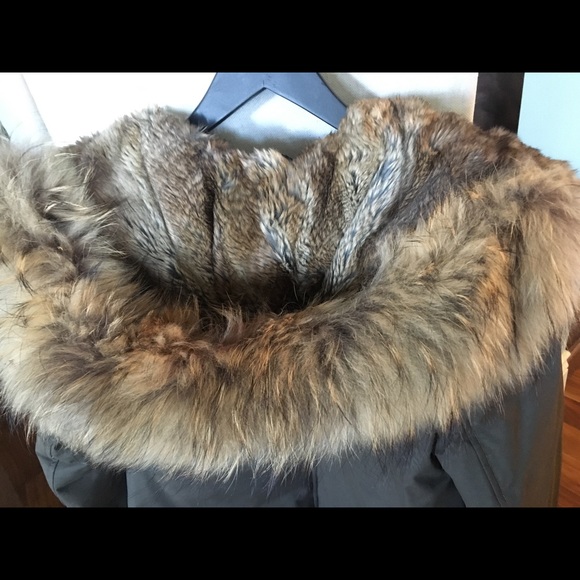 MACKAGE Small/S down parka puffer fur collar, army green jacket -30C rated! - Picture 4 of 8